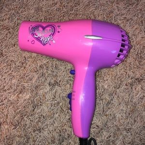 pink and purple justice blow dryer